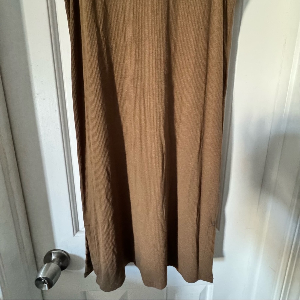RVCA Lemmon mini dress in vintage green (brown/tan) M - Picture 8 of 12